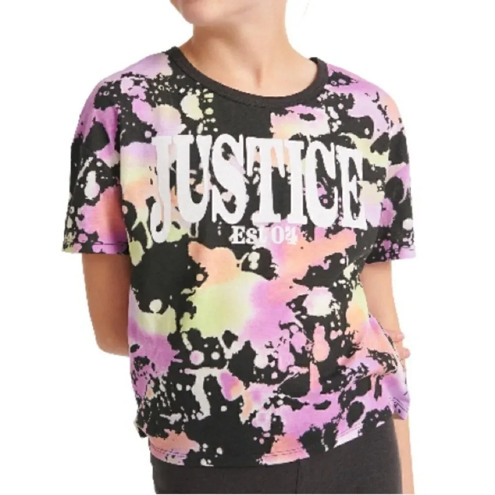 Justice Girls Short Sleeve Tie Dye Tee T-Shirts 2-Pack Size M 10